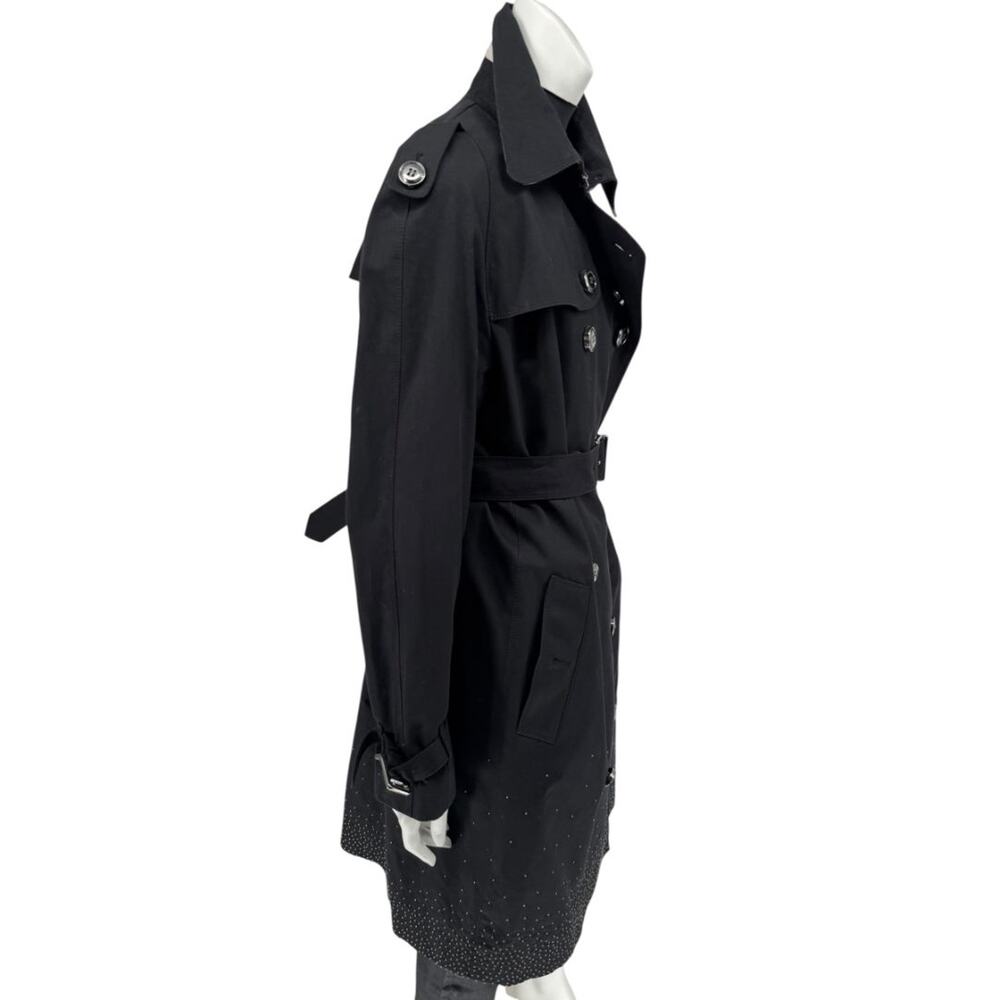 Burberry London Black Cotton Trench Coat with Dégradé Studded Details - Picture 11 of 15